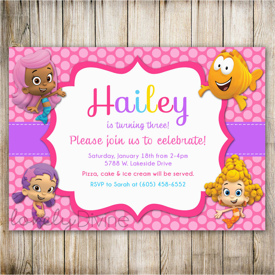 Bubble Guppie Birthday Invitations Free Printable Bubble Guppies Birthday Invitations