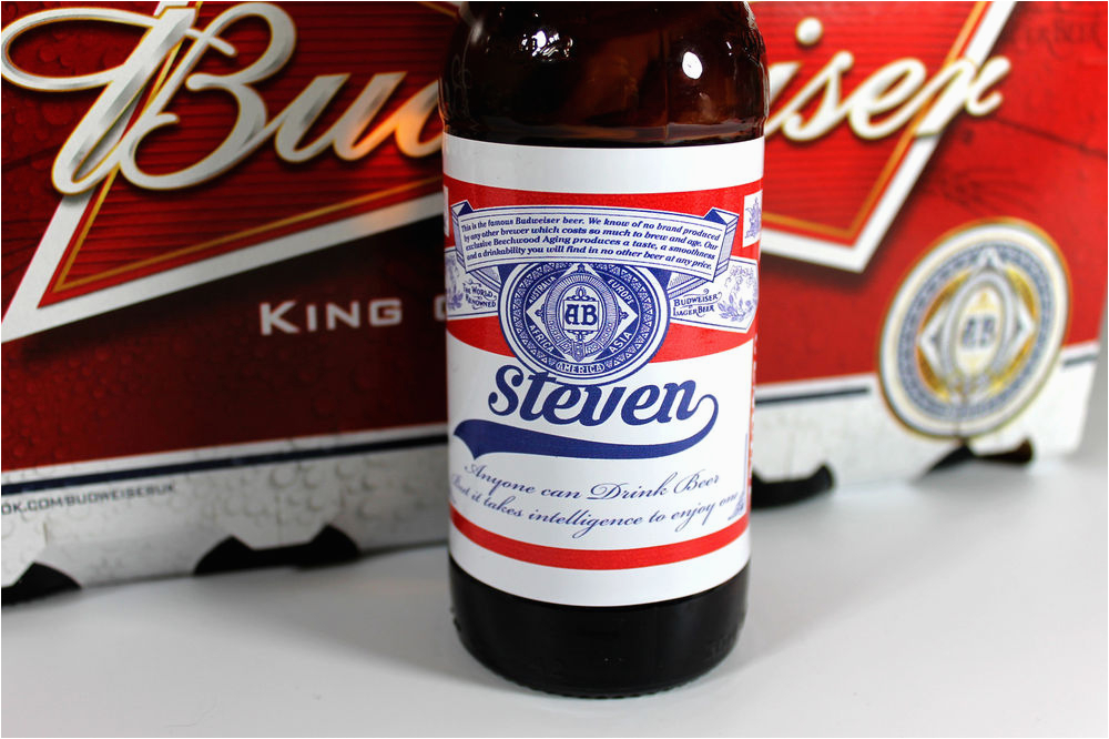 Budweiser Birthday Cards Personalised Budweiser Beer Bottle Labels Novelty Birthday Budweiser Birthday Cards Personalised Budweiser Beer Bottle Labels Novelty Birthday