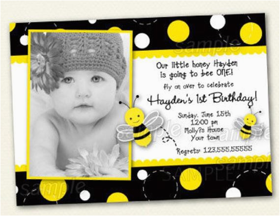 Bumblebee Birthday Invitations Bumble Bee Birthday Invitations