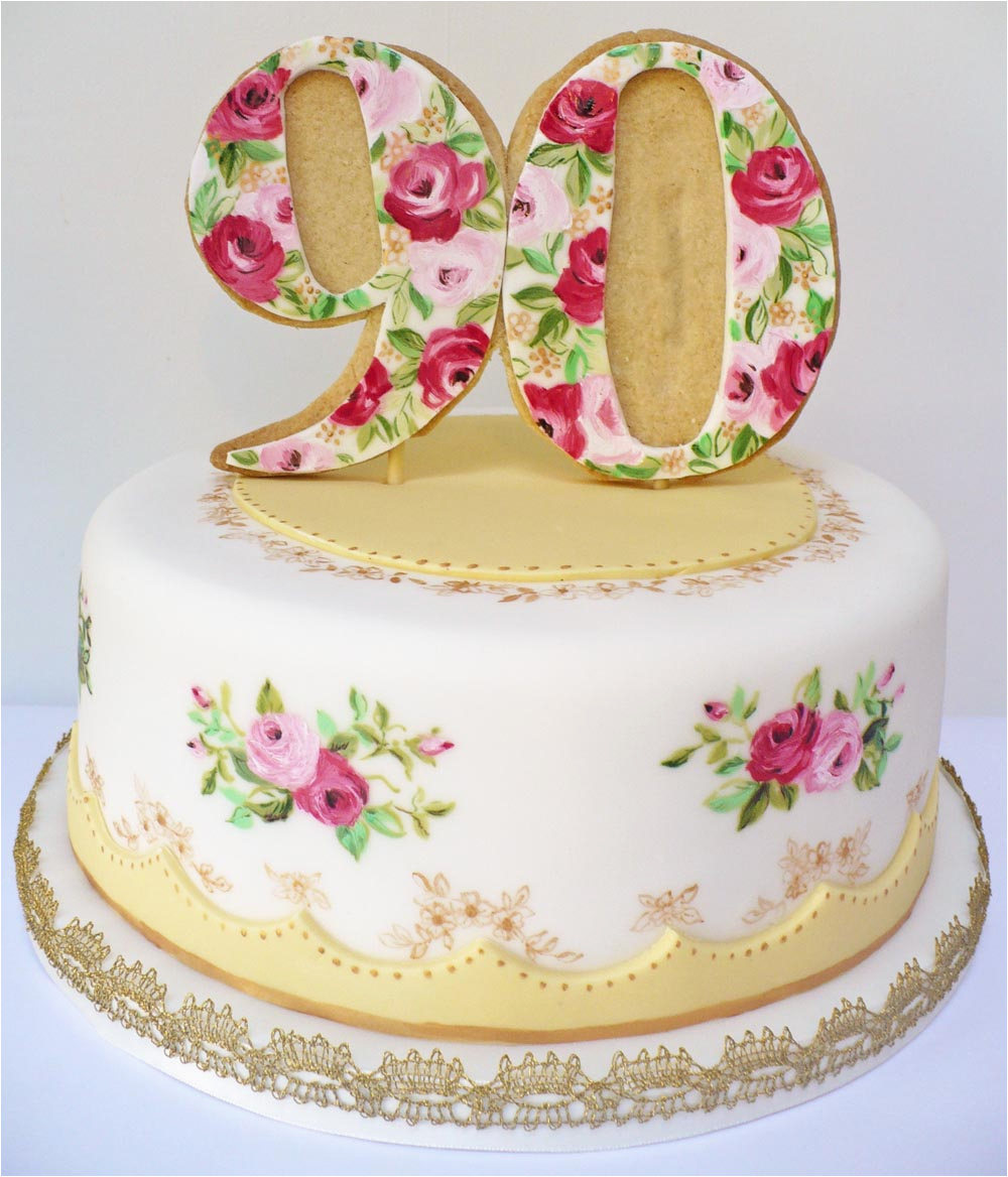 Cake Decorations for 90th Birthday Vintage 90th Birthday Cake