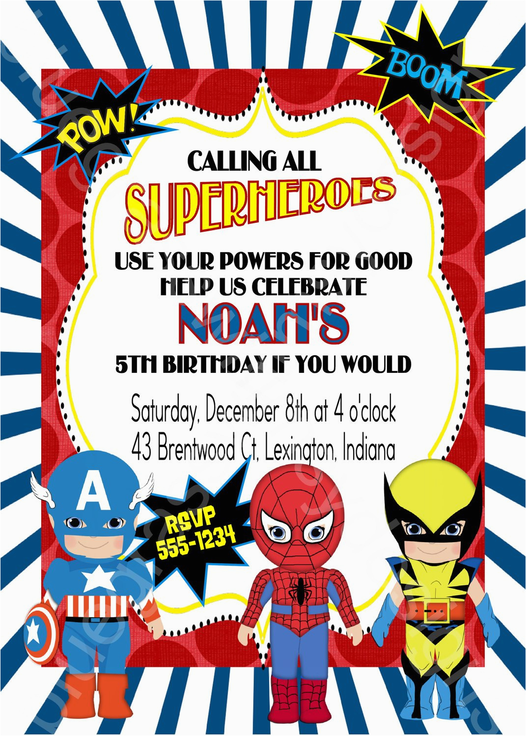 Calling All Superheroes Birthday Invitation Calling All Superheroes Birthday Party Invitation Boy or