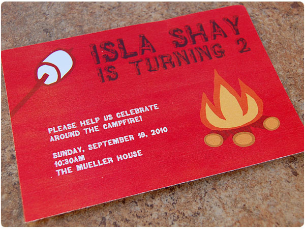 Campfire Birthday Party Invitations Campfire Birthday Party