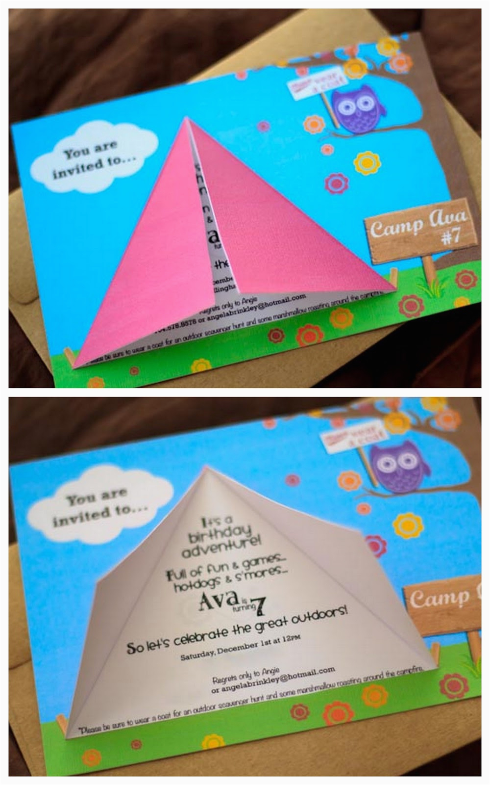 Camping Invites for Birthdays Angenuity Camping Birthday Party