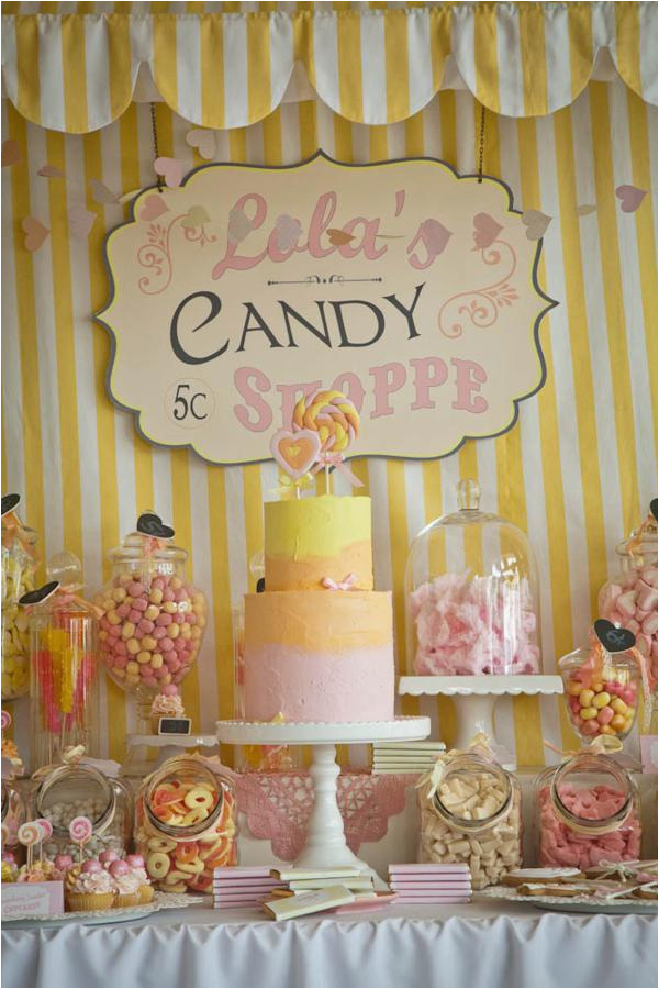 Candy Shop Birthday Party Decorations Kara 39 S Party Ideas Vintage Candy Sweet Shoppe Girl 6th