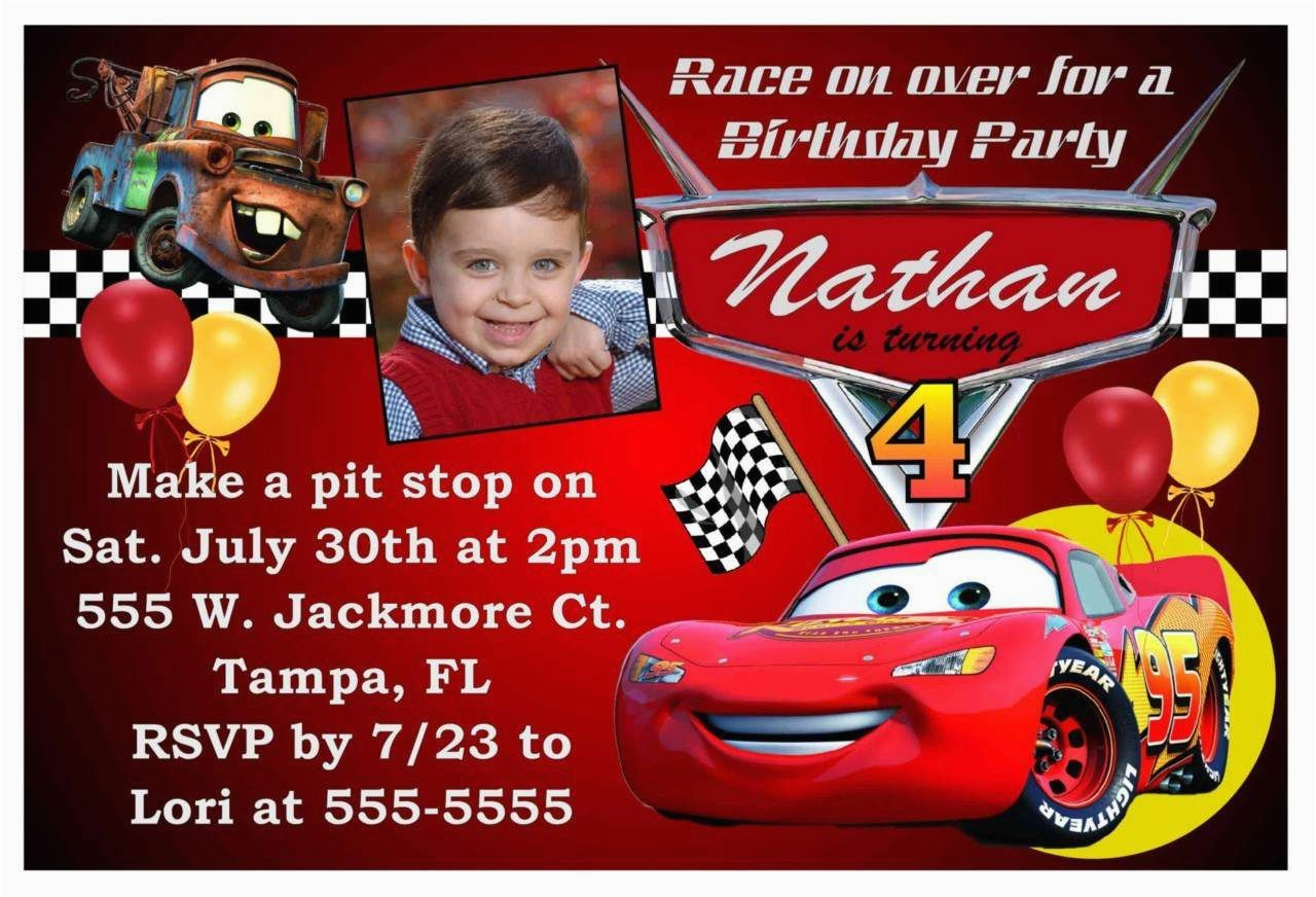 Car Themed Birthday Cards Free Printable Birthday Invitations Cars Theme Kids BirthdayBuzz