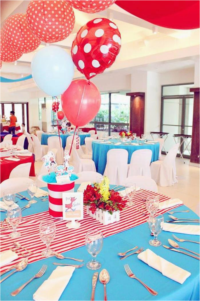 Cat In the Hat Birthday Decorations Kara 39 S Party Ideas Cat In the Hat Party Planning Ideas