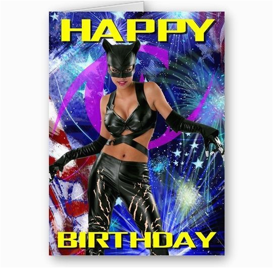 Catwoman Birthday Card Catwoman A5 Happy Birthday Card with Envelope