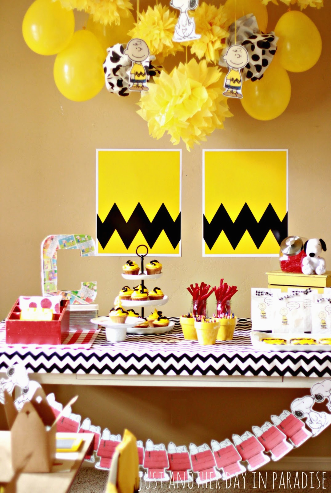 Charlie Brown Birthday Decorations Larissa Another Day A Charlie Brown Birthday Party