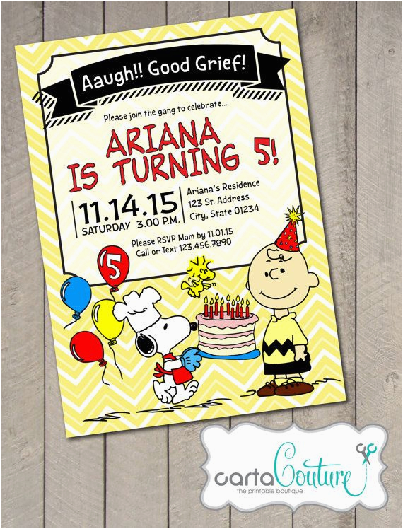 Charlie Brown Birthday Invitations 17 Best Images About Snoopy Party On Pinterest Peanuts