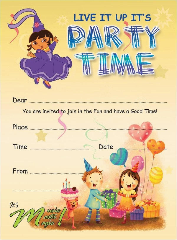 Children S Birthday Invitation Template 17 Kids Party Invitation 