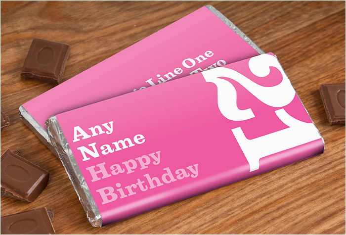 Chocolate Gifts for Her Birthday Personalised Chocolate Bar 21st Birthday for Her