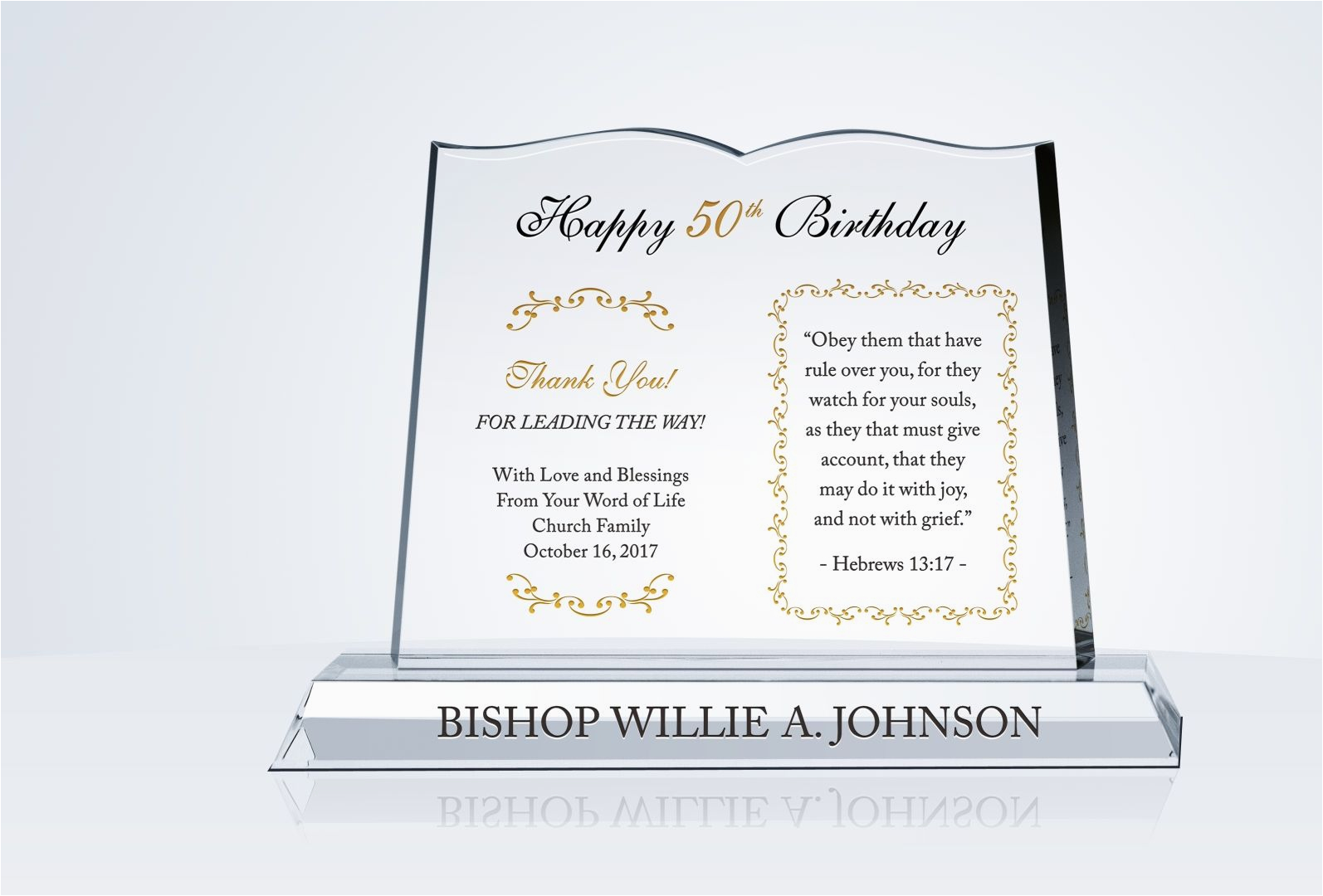 Christian Birthday Gifts for Her Religious Pastor Birthday Gift Crystal Central