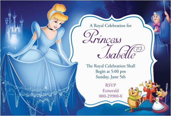 Cinderella Birthday Cards 11 Disney Invitation Templates Free Sample Example