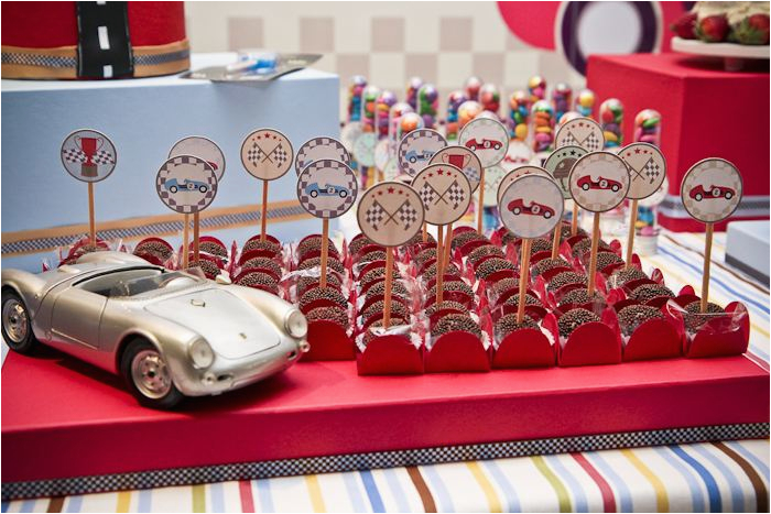 Classic Car Birthday Party Decorations Kara 39 S Party Ideas Vintage Race Car themed Birthday Party