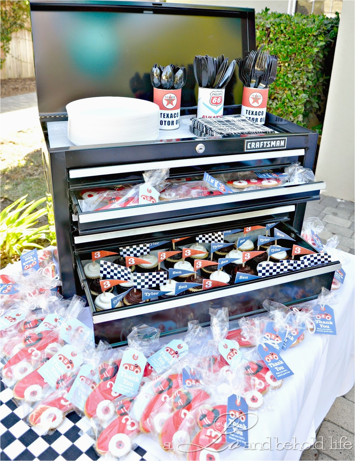 Classic Car Birthday Party Decorations Vintage Race Car Birthday Party A Lo and Behold Life