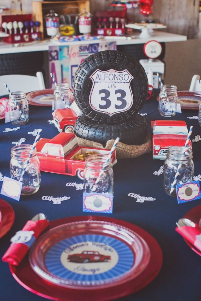 Classic Car Birthday Party Decorations Vintage Truck Birthday Party Spaceships and Laser Beams