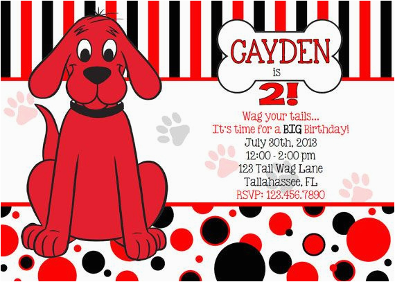 Clifford the Big Red Dog Birthday Invitations 17 Best Images About Clifford the Big Red Dog Birthday