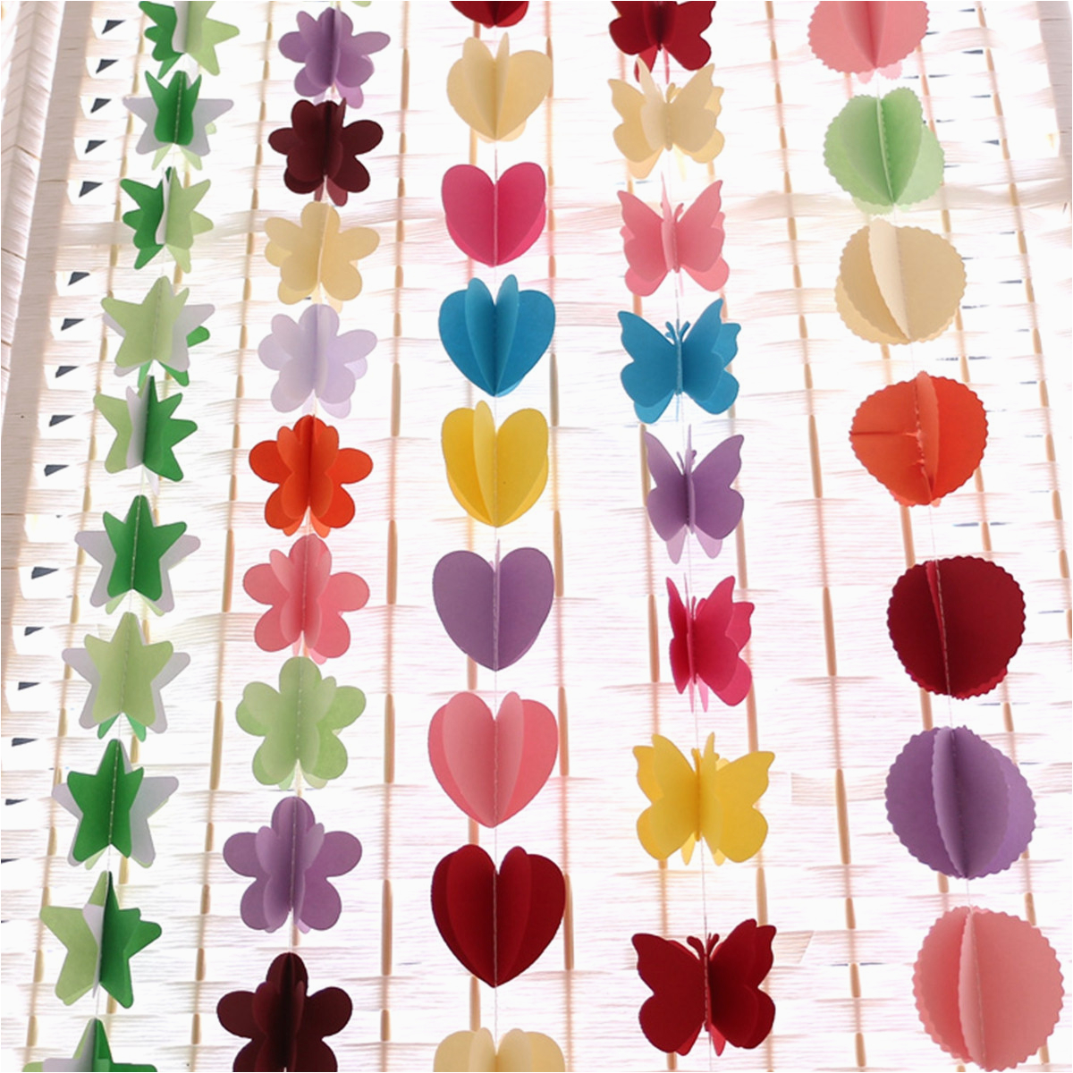 Color Paper Decorations Birthday 1 5m Hanging Paper Garland Chain Wedding Birthday Party