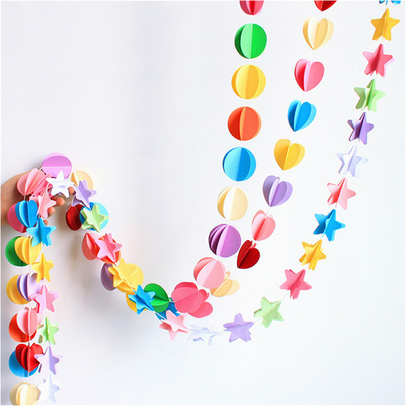 Color Paper Decorations Birthday Colored Paper Pulled Flower Decoration Wedding Navidad