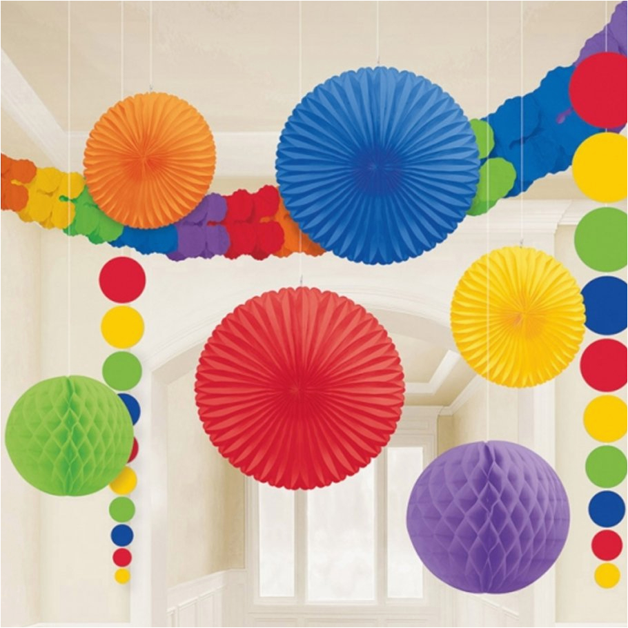 Color Paper Decorations Birthday Wabenball Girlanden Facher Lampion Deko Set Honeycomb Ball