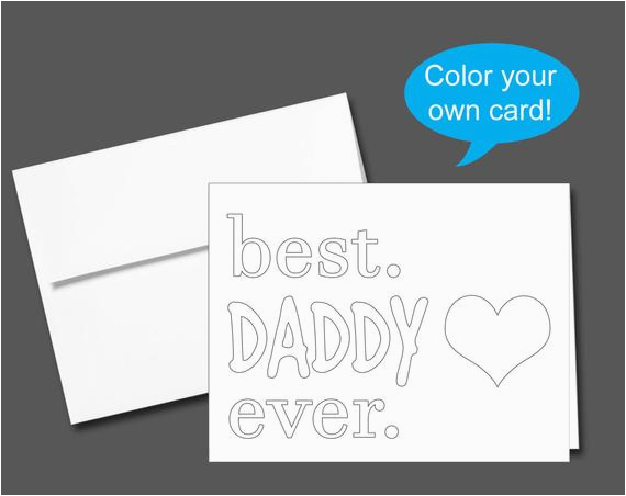 Color Your Own Birthday Cards Printable Color Your Own Birthday Card or Father 39 S Day