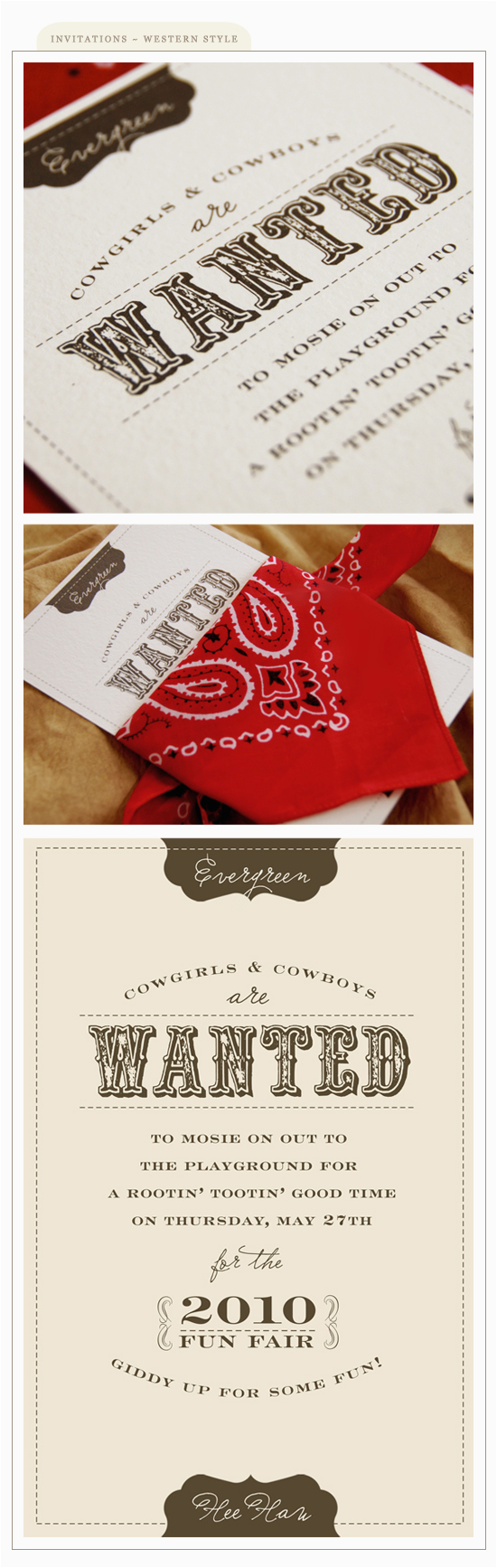 Cowboy themed Birthday Invitations Wanted Western themed Invitation Silverbox Creative Studio