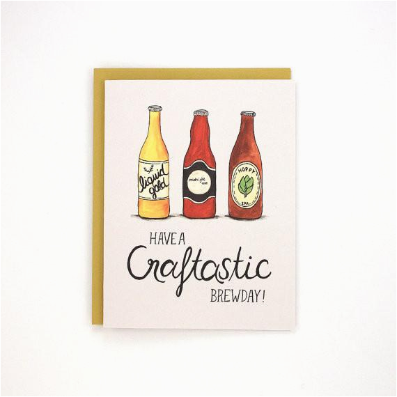 Craft Beer Birthday Card Craft Beer Bday Card by Made In Brockton Village at Maker