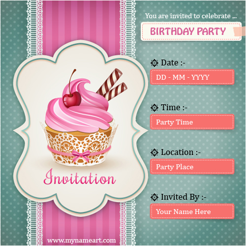 Create Birthday Invitation Card Online Free Create Birthday Party Invitations Card Online Free