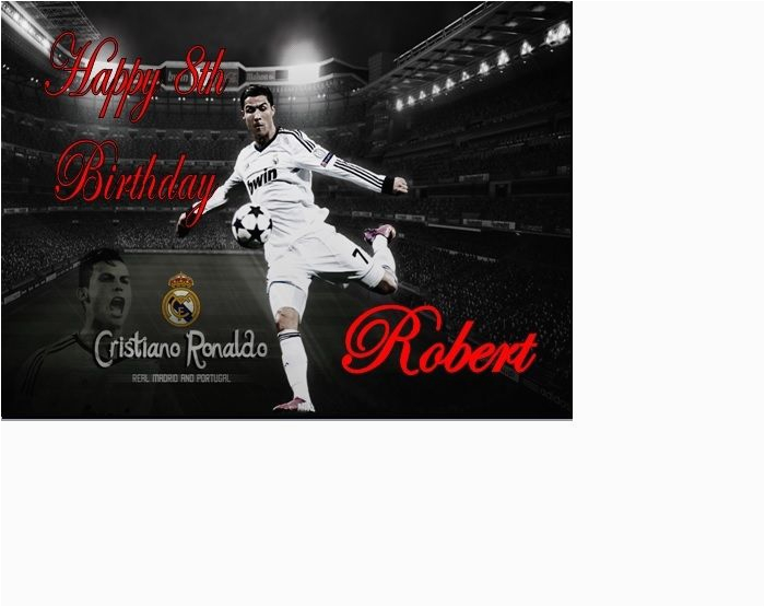 Cristiano Ronaldo Happy Birthday Card Cristiano Ronaldo Real Madrid Portugal Birthday Card