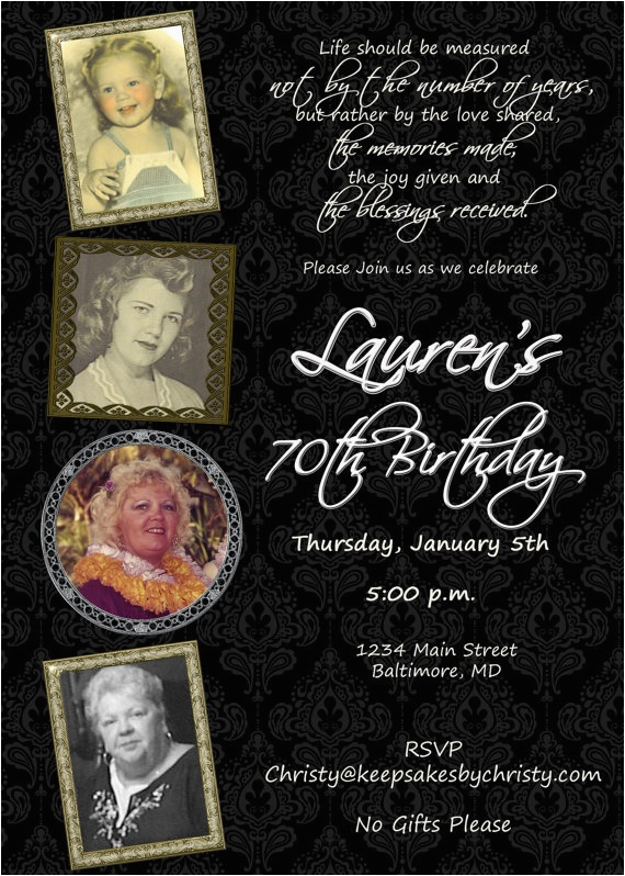 Custom 80th Birthday Invitations Custom Birthday Invitation Etsy Keepsakesbychristy 10