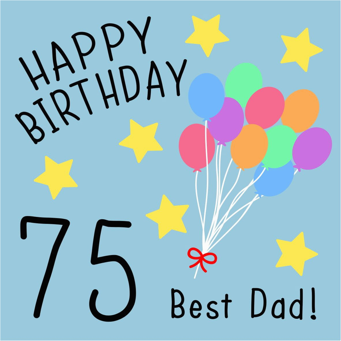 Dad 75th Birthday Card Dad 75th Birthday Card Best Dad BirthdayBuzz