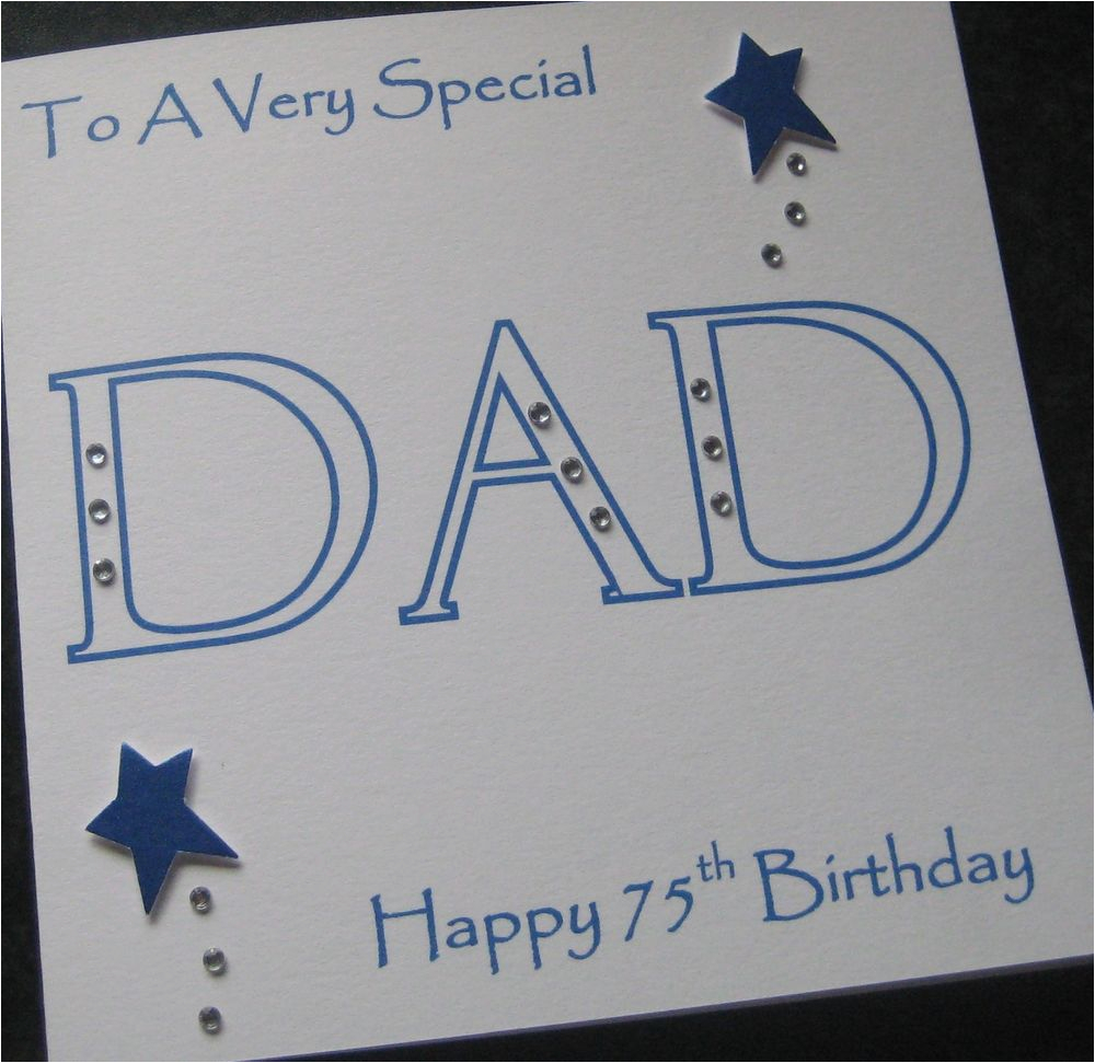 Dad 75th Birthday Card Personalised Handmade Dad Birthday Card 40th 50th 60th