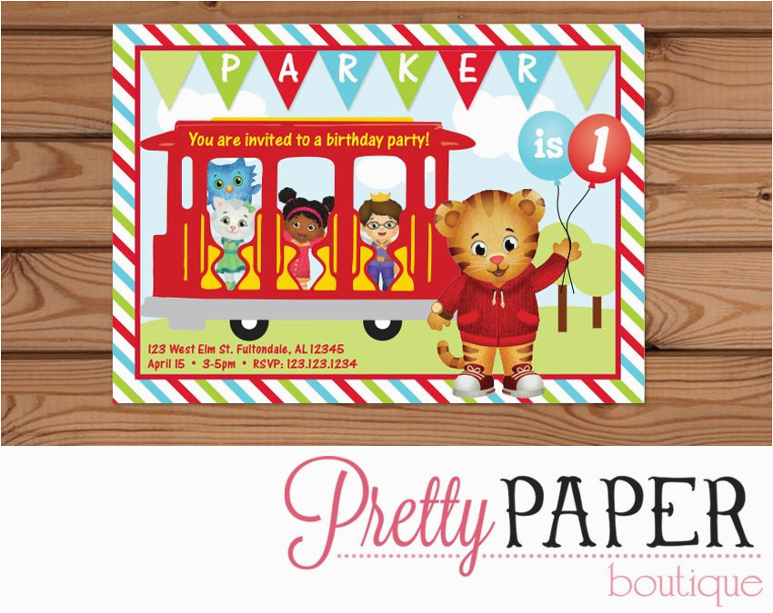 Daniel Tiger Birthday Card Daniel Tiger Birthday Invitation Digital or Printed Daniel Tiger Birthday Card Daniel Tiger Birthday Invitation Digital or Printed