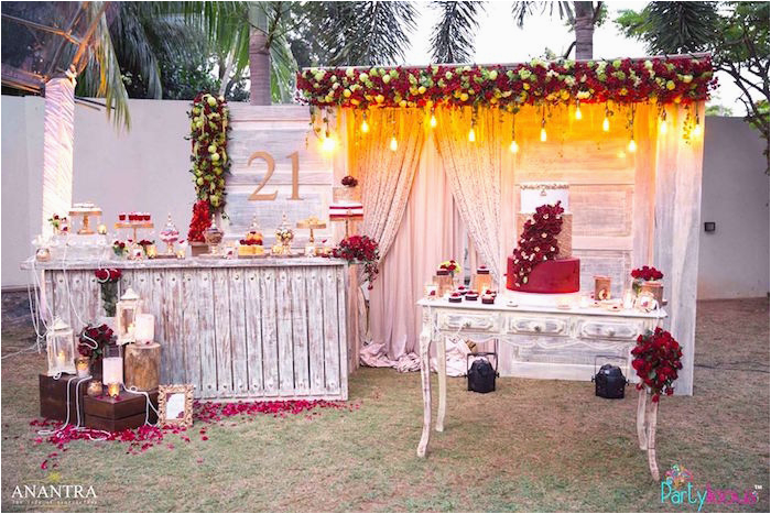 Decor Ideas for A 21st Birthday Party Kara 39 S Party Ideas Rustic Vintage 21st Birthday Party
