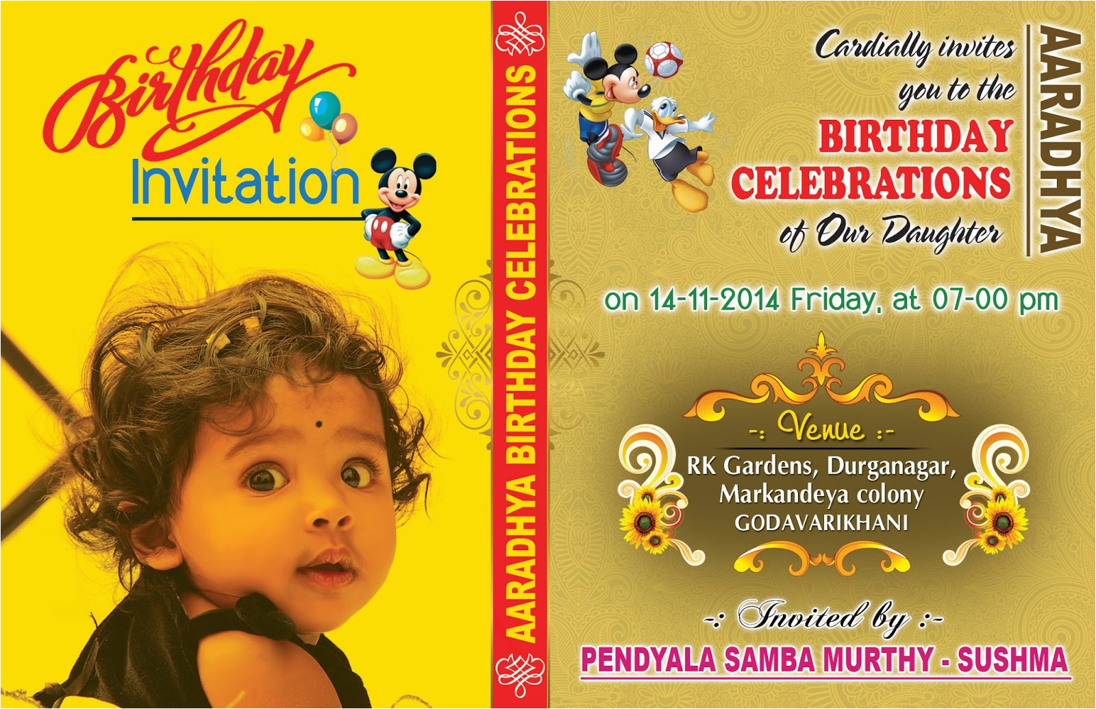 Design A Birthday Invitation Online for Free Birthday Invitation Card Cover Design Psd Template Free