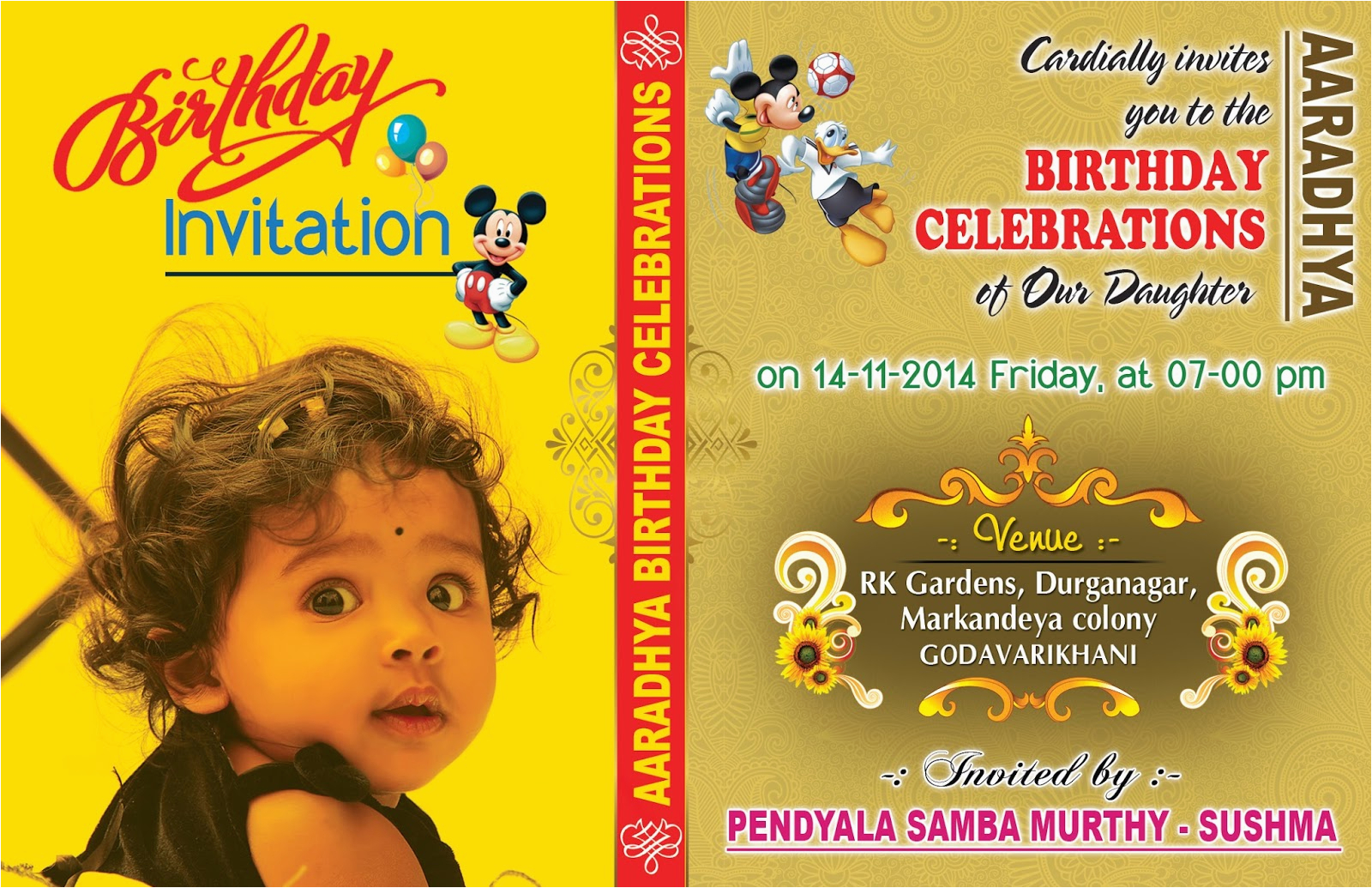 Design Birthday Invitation Cards Online Free Birthday Invitation Card Cover Design Psd Template Free