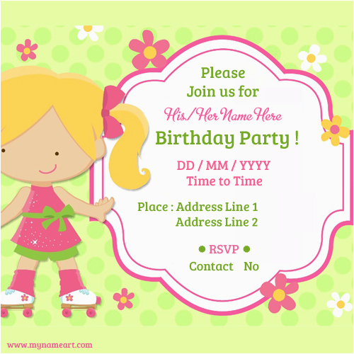Design Birthday Invitation Cards Online Free Child Birthday Party Invitations Cards Wishes Greeting Card
