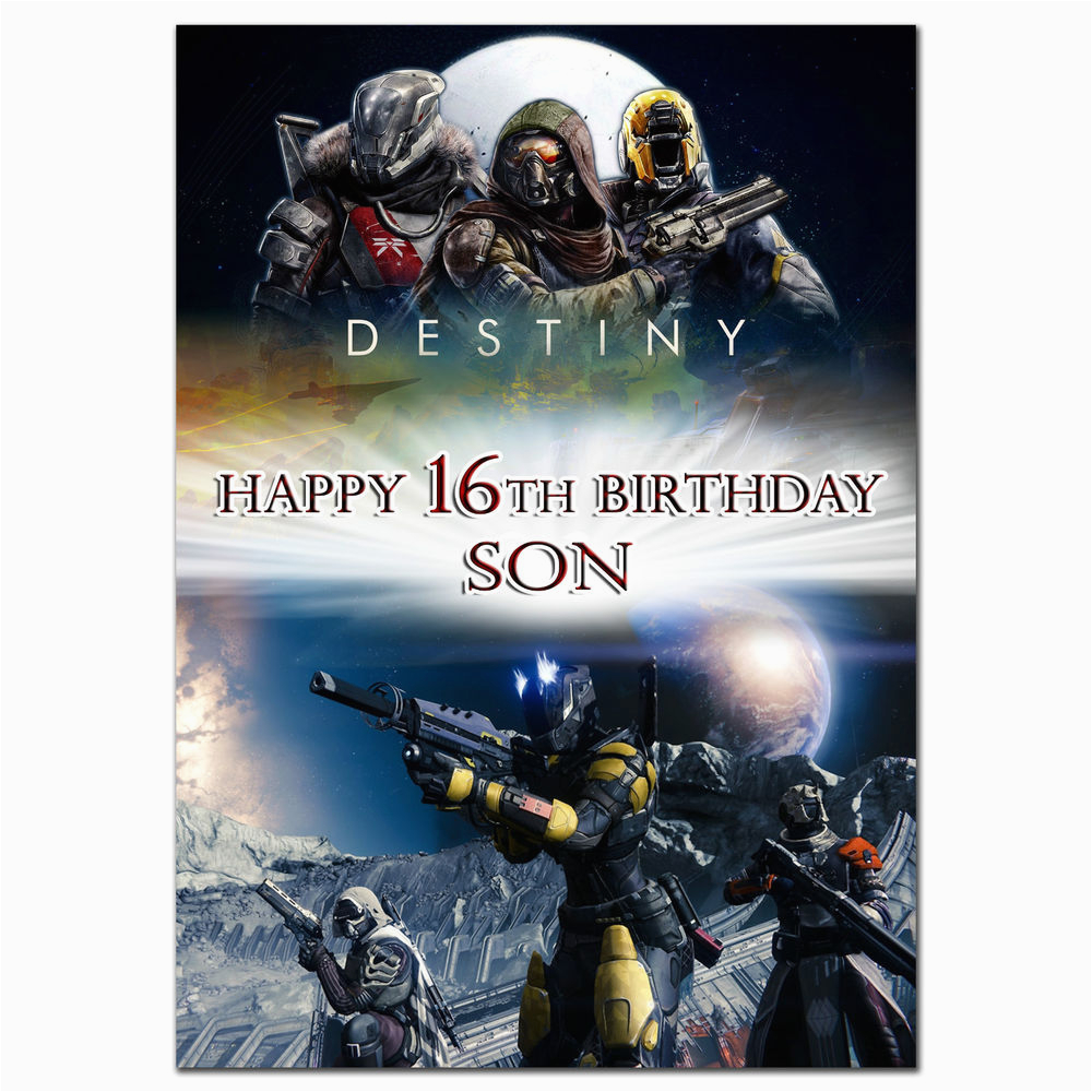 Destiny Game Birthday Card 229 Destiny Game Personalised Greeting Large A5 Card Best