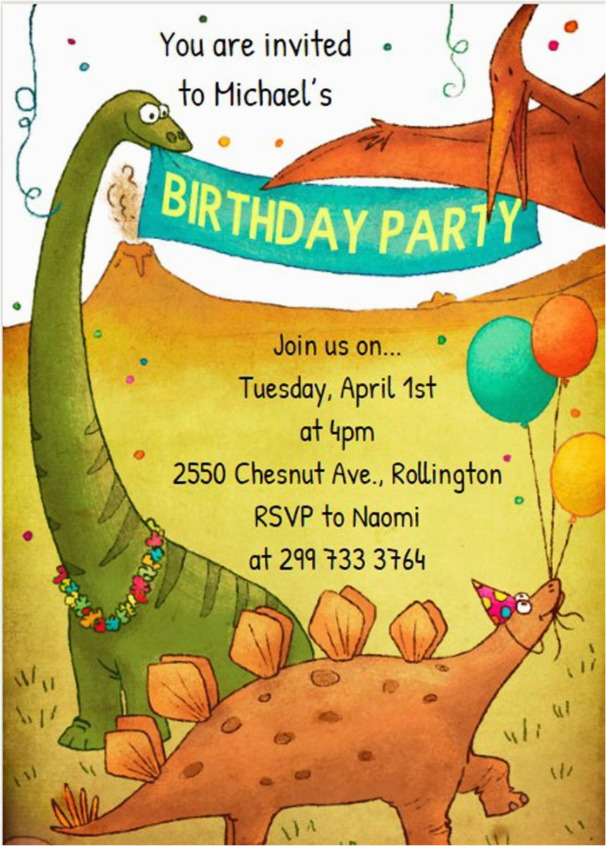 Dinosaur Birthday Invitation Wording 17 Dinosaur Birthday Invitations How to Sample Templates