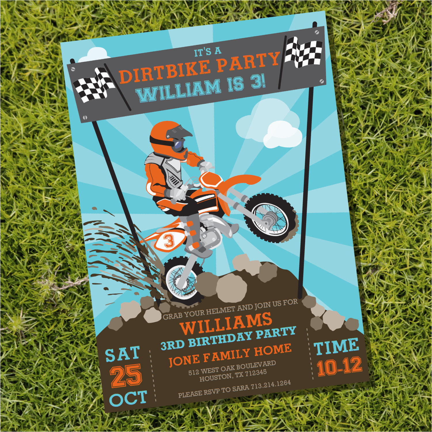 Dirt Bike Birthday Invitations Dirt Bike Party Invitation Motorbike Party Motocross Party