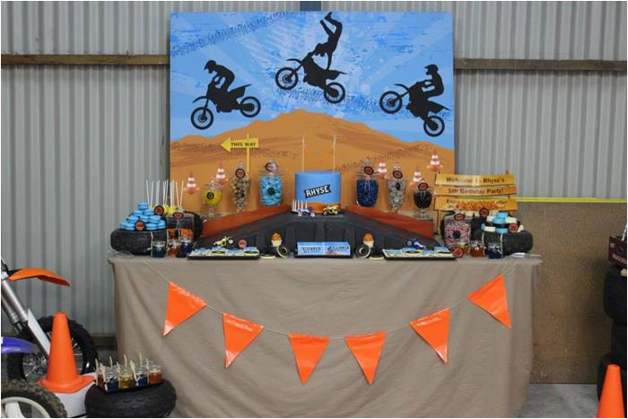 Dirt Bike Decorations for Birthday Party Kara 39 S Party Ideas Dirt Bike Birthday Party Planning Ideas