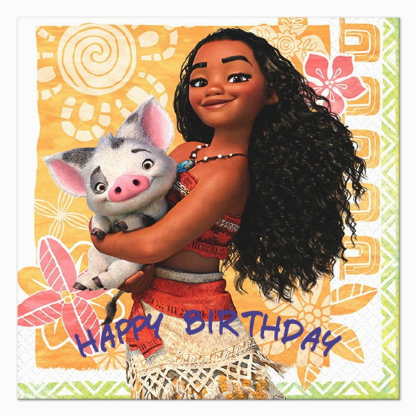 Disney Moana Birthday Card Moana Happy Birthday Cards