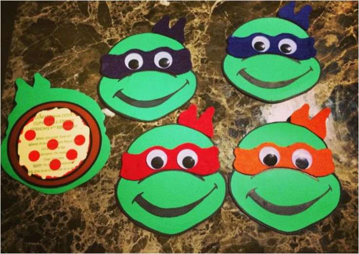 Diy Ninja Turtle Birthday Invitations Diy Ninja Turtle Invitations Vernon 39 S Ninja Turtle