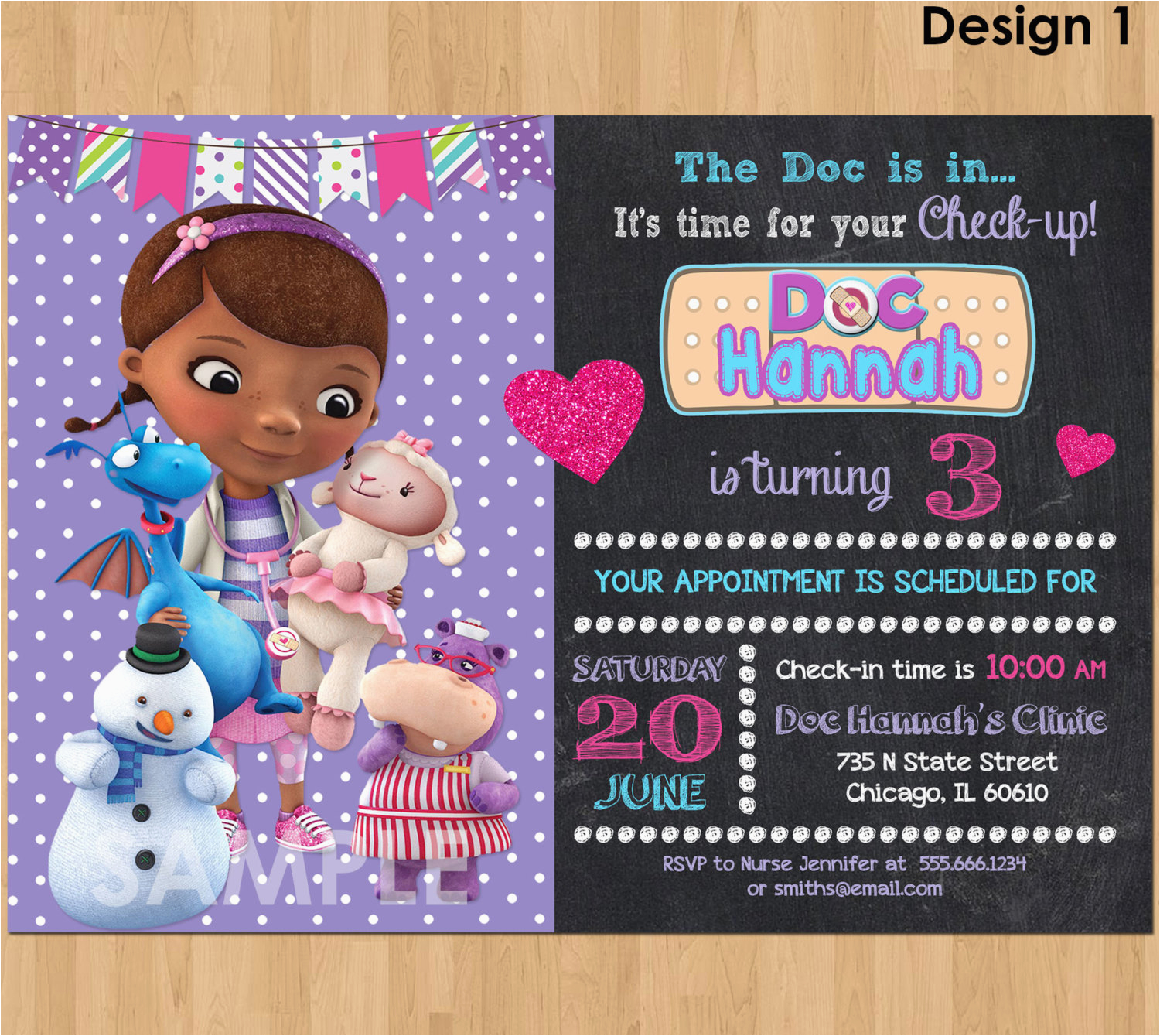 Doc Mcstuffins Birthday Invitations Online Doc Mcstuffin Invitation Doc Mcstuffins Birthday Invitation