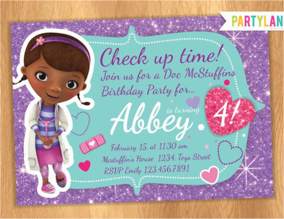 Doc Mcstuffins Personalized Birthday Invitations Doc Mcstuffins Birthday Quot Doc Mcstuffins Quot Catch My Party