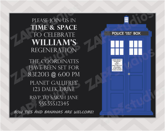 Doctor who Birthday Card Template Free Printable Doctor who Birthday Party Invitations