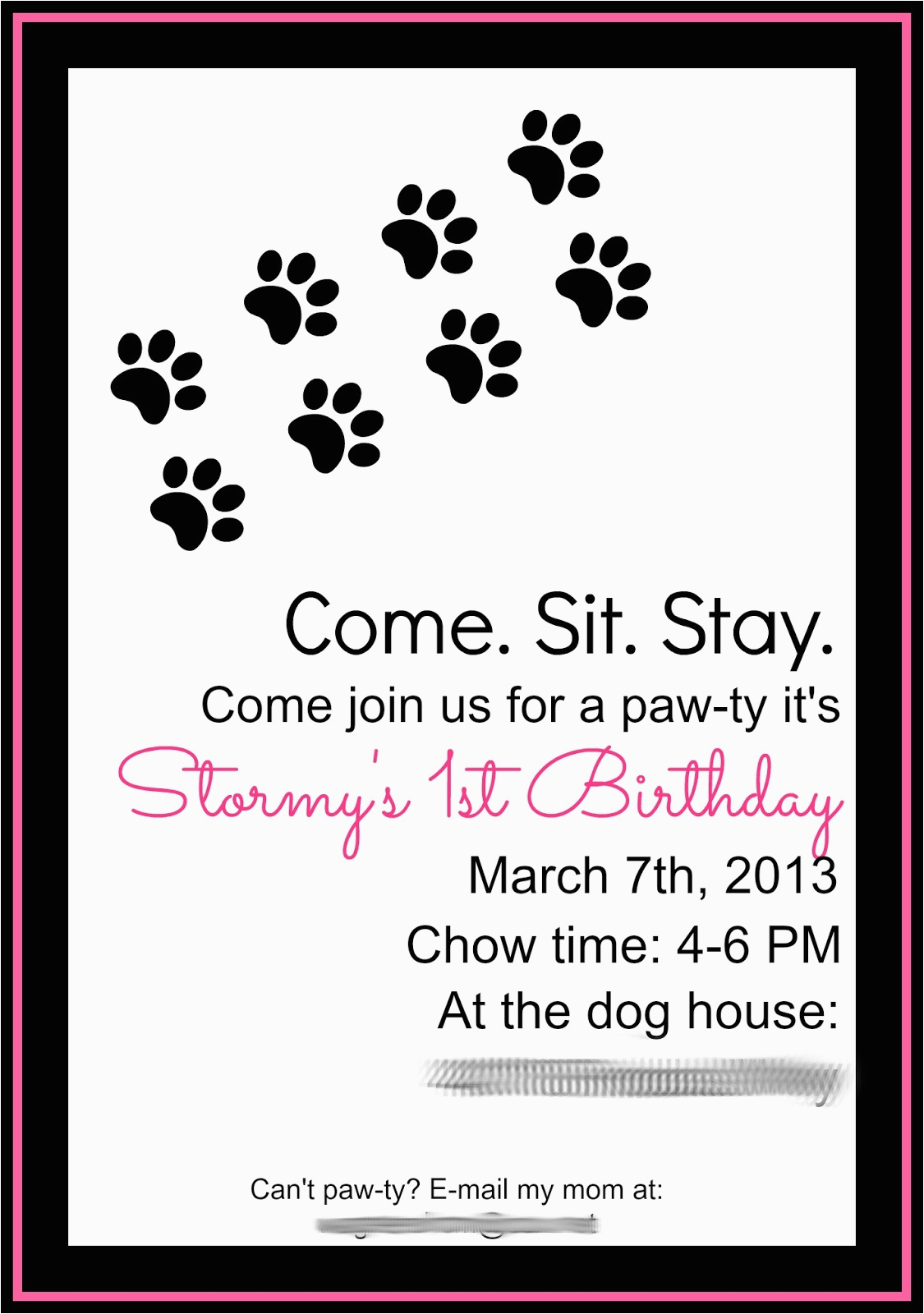 Dog Birthday Invites Keeping My Cents Dog Birthday