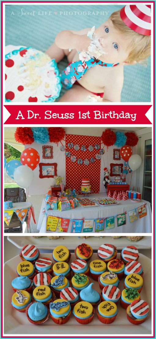 Dr Seuss 1st Birthday Party Decorations Dr Seuss Party theme Tiny oranges Oc Mom Blog