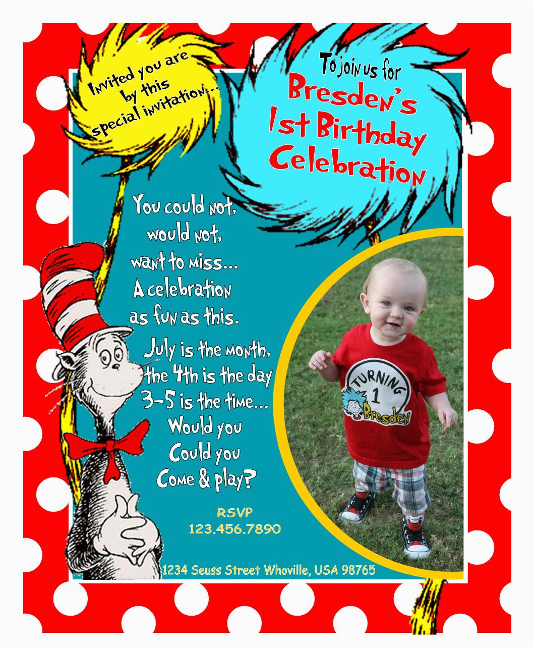 Dr Seuss Birthday Invites Modern Mommy Musthaves Our Dr Seuss 1st Birthday Party