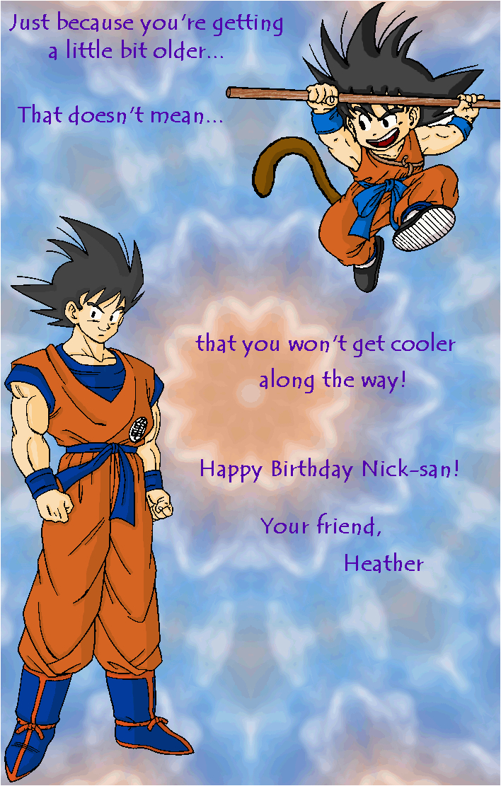 Dragon Ball Z Birthday Card Db and Dbz Birthday Card by Ladytsuki On Deviantart